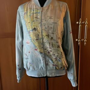 Juicy couture silk zip up